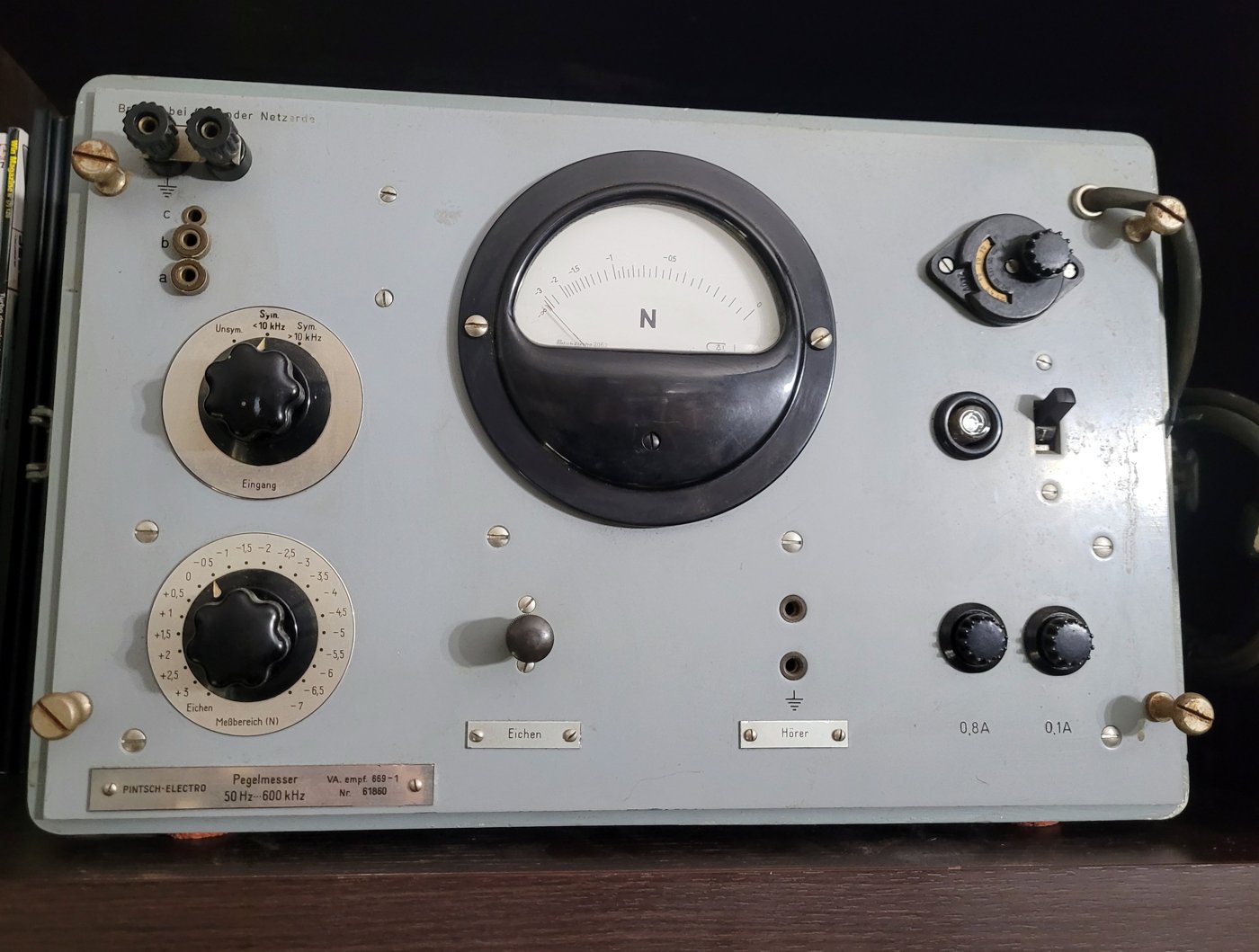 Pintsch-Electro - Pegelmesser (Level Meter) 50 Hz - 600 kHz VA. empf. 669-1